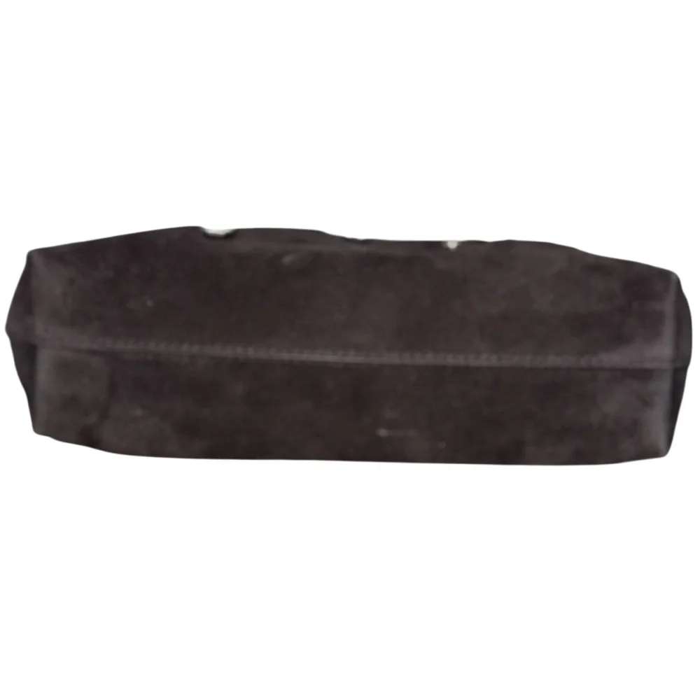 Veronica Beard Small Crystal-Studded Suede Clutch Bag